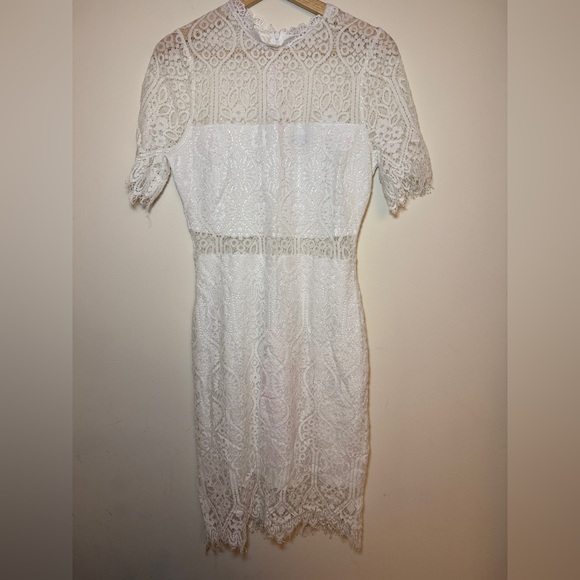 Lulu's White Lace Midi Dress - Picture 3 of 8